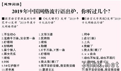2019年中國網絡流行語三大榜單都有這三條
