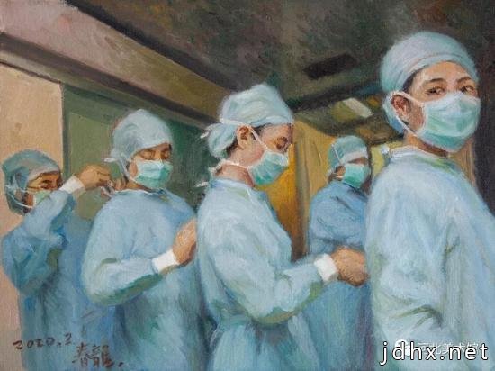 《齐心协力》 刘春龙 油画