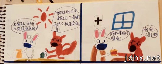 山东青岛：为武汉加油，7岁小学生创作“抗疫”连环画