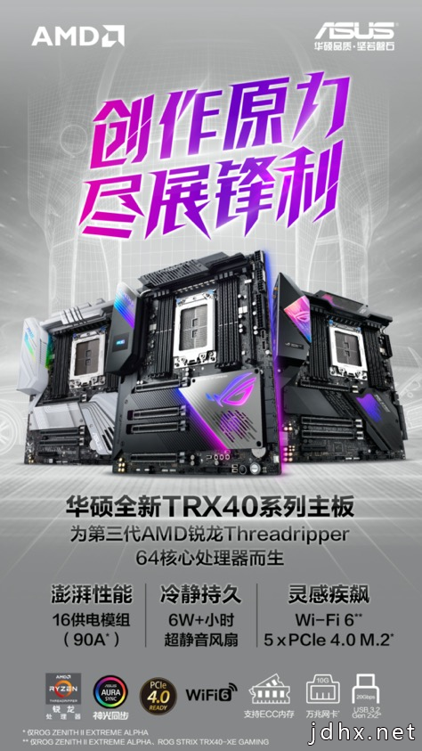 创作利器 华硕ROG Z2EA主板搭3990X助你灵感爆棚