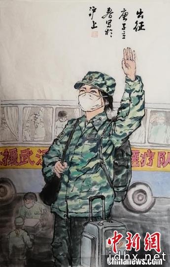 作品《出征》 趙彥青 摄