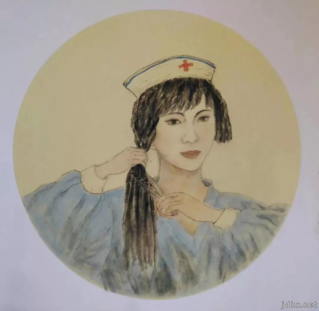 《英雄同心》主题绘画创作。
