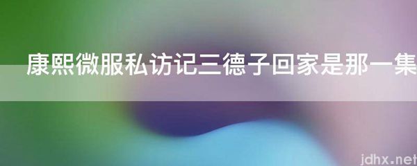 康熙微服私访记三德子回家是那一集(图1)