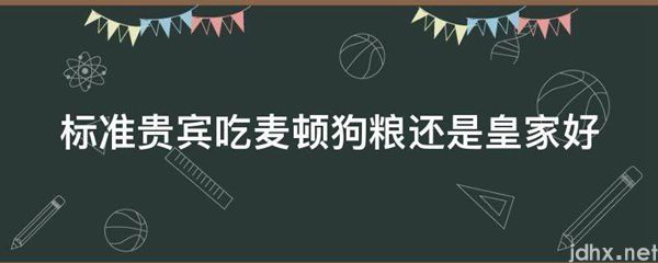 标准贵宾吃麦顿狗粮还是皇家好(图1)