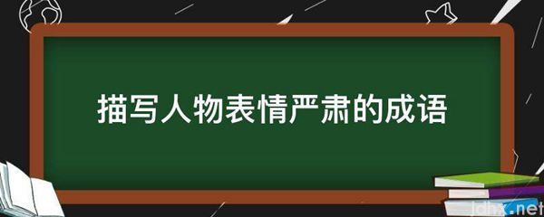 描写人物表情严肃的成语(图1)