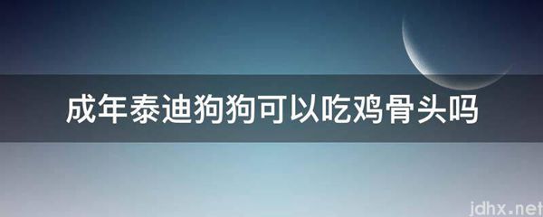 成年泰迪狗狗可以吃鸡骨头吗(图1)