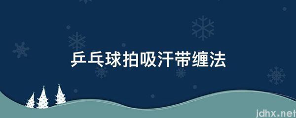 乒乓球拍吸汗带缠法(图1)