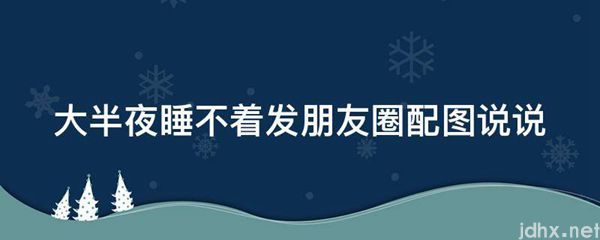 大半夜睡不着发朋友圈配图说说(图1)