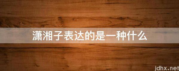 潇湘子表达的是一种什么(图1)