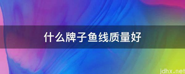 什么牌子鱼线质量好(图1)