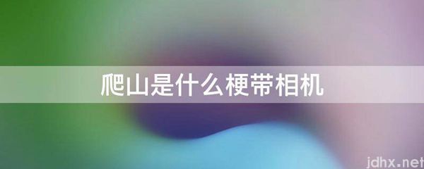 爬山是什么梗带相机(图1)