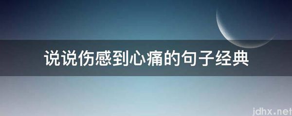 说说伤感到心痛的句子经典(图1)