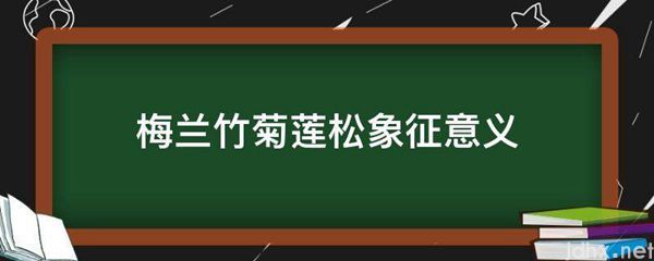 梅兰竹菊莲松象征意义(图1)