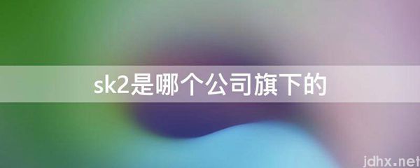 sk2是哪个公司旗下的(图1)