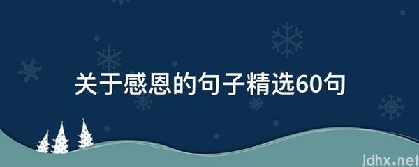 关于感恩的句子精选10句(图1)