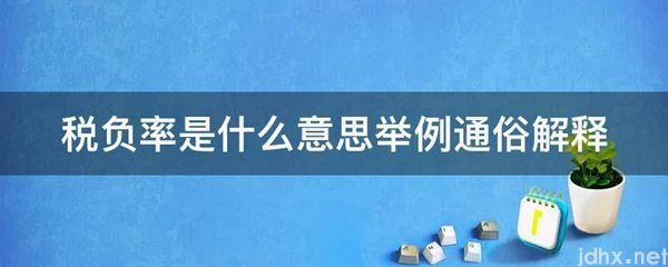 税负率的意思是什么举例通俗解释(图1)