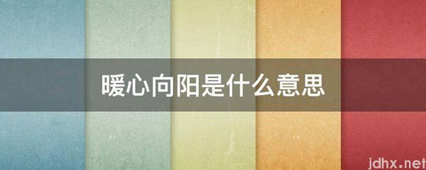 暖心向阳的意思是什么(图1)