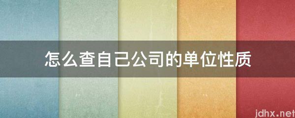 怎么查自己公司的单位性质(图1)