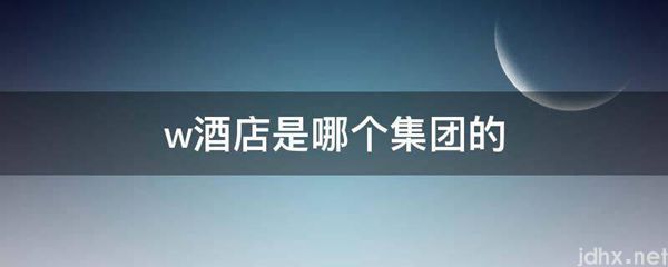 w酒店是哪个集团的(图1)