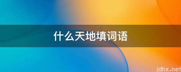 什么天地填词语(图1)