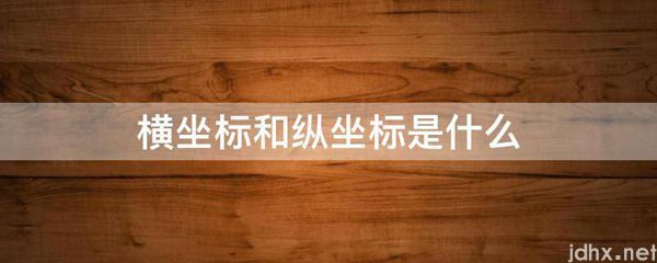 横坐标和纵坐标是什么图片(图1)