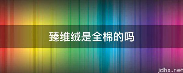 臻维绒是全棉的吗(图1)