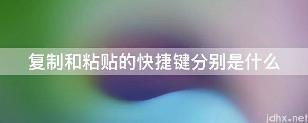 复制和粘贴的快捷键分别是什么图片(图1)