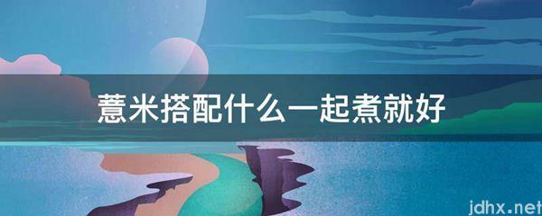薏米搭配什么一起煮就好(图1)