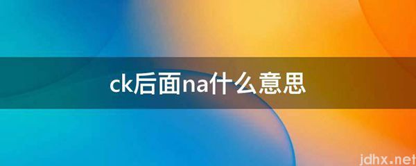 ck后面na什么意思(图1)