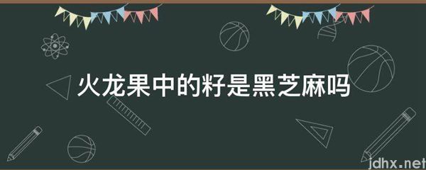 火龙果中的籽是黑芝麻吗(图1)