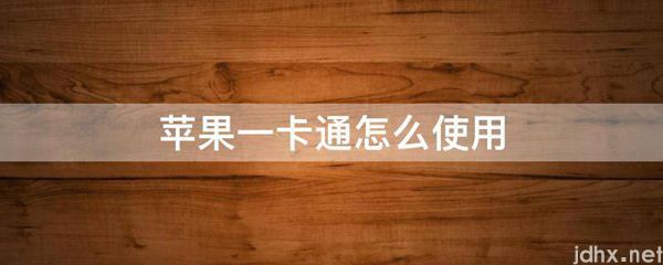 苹果一卡通怎么使用(图1)
