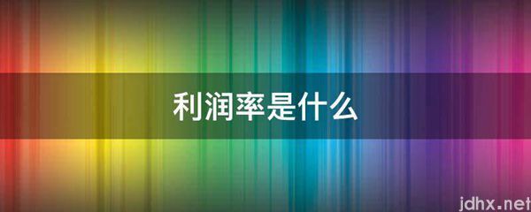利润率是什么图片(图1)