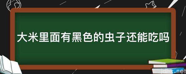 大米里面有黑色的虫子还能吃吗(图1)
