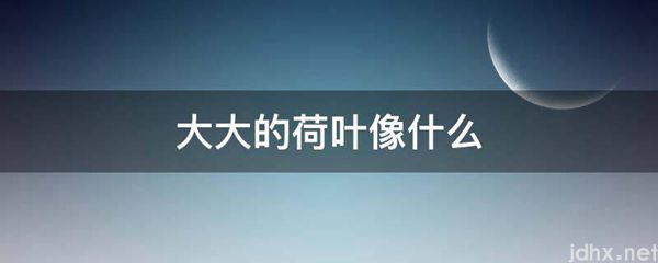 大大的荷叶像什么(图1)