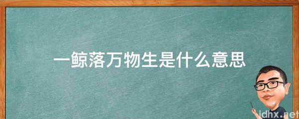 一鲸落万物生的意思是什么(图1)