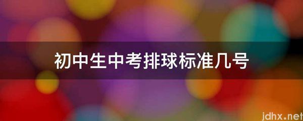 初中生中考排球标准几号(图1)