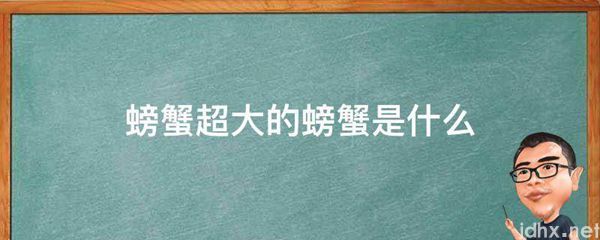 螃蟹超大的螃蟹是什么图片(图1)