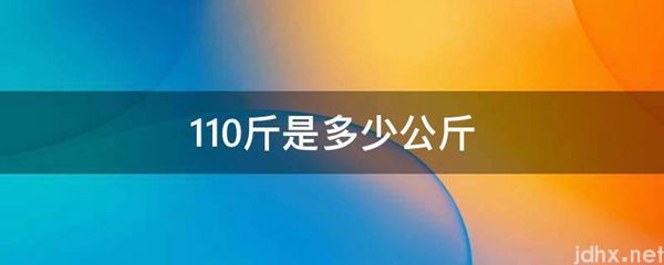 110斤是多少公斤(图1)