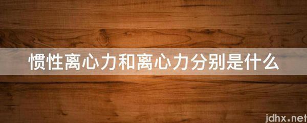 惯性离心力和离心力分别是什么图片(图1)