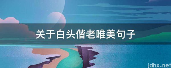 关于白头偕老唯美句子(图1)