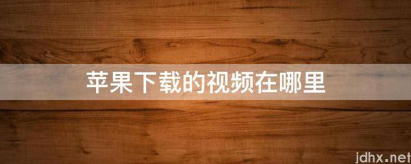 苹果下载的视频在什么地方(图1)
