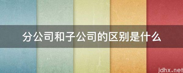 分公司和子公司的区别是什么图片(图1)