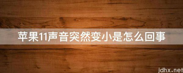 苹果11声音突然变小是怎么回事(图1)