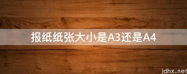 报纸纸张大小是A3还是A4(图1)
