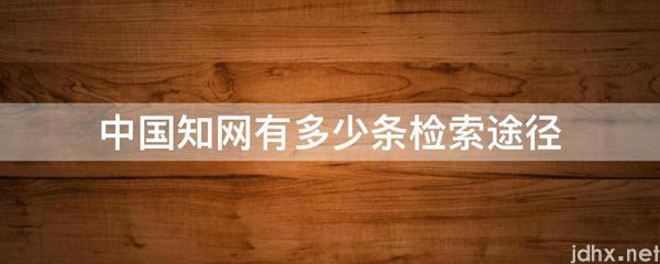 中国知网有多少条检索途径(图1)