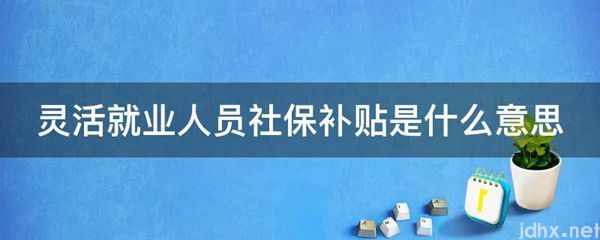 灵活就业人员社保补贴的意思是什么(图1)