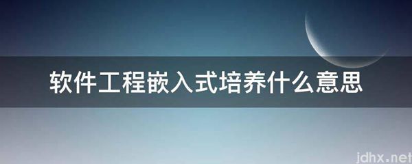 软件工程嵌入式培养什么意思(图1)