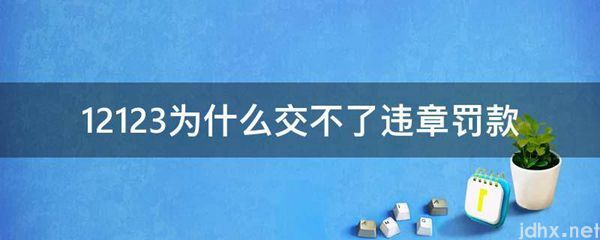 12123为什么交不了违章罚款(图1)