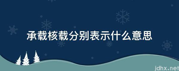 承载核载分别表示什么意思(图1)