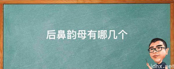 后鼻韵母有哪几个(图1)